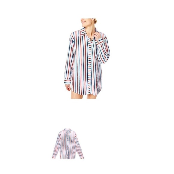 Addison Bay Women's XS Striped Preppy Dress Cover-Up Multicolor Summer - Picture 2 of 10